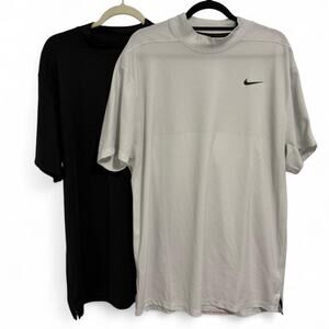 Bundle of 2 Nike Tiger Woods Collection Dri-Fit black and white T-shirts Size XL
